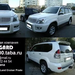 Аренда Toyota Land Cruiser Prado  120,  150 белого/черного  цвета 