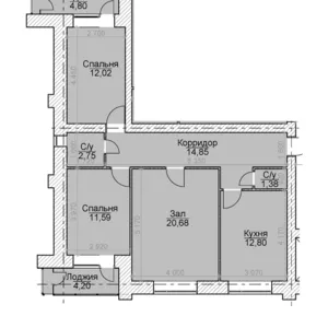 3 комнатная квартира,  80 кв м,  Сейфуллина-Бейсекова,  1100 у.е.