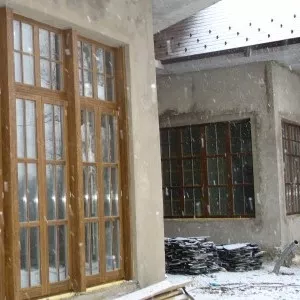 Дерево-алюминиевые окна из Дуба Кызылорда