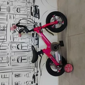 Розовый Детский двухколесный велосипед 