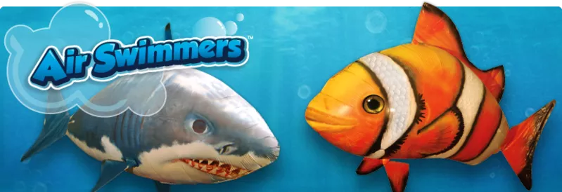 AIR SWIMMERS летающая рыба на радио управлении (клоун,  акула)