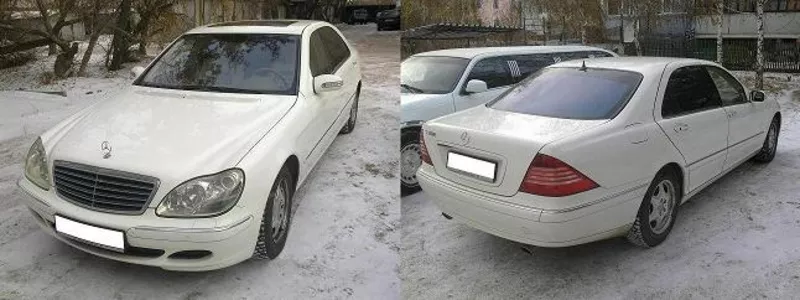 Прокат Mercedes-Benz W220 белого цвета для свадьбы  17
