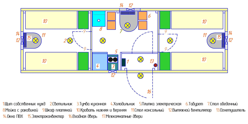 жилые бытовки прорабские столовые утепленные блок-контейнера модульные 6