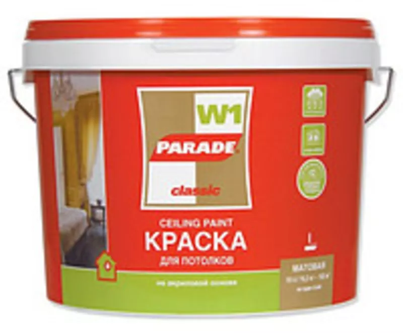 Краска акрил. PARADE W1 Бел. мат. 5л