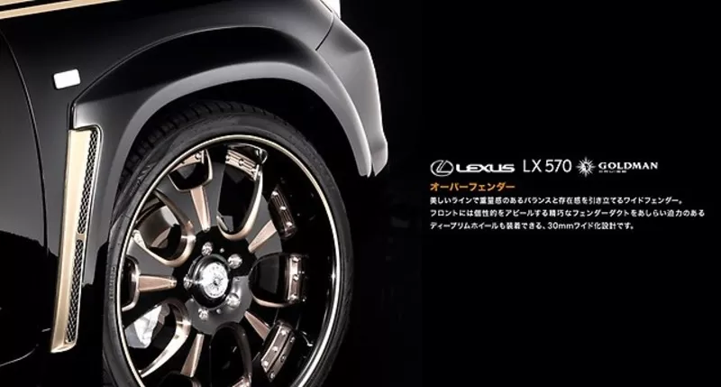 Расширители колесных арок DAMD +30mm для Lexus LX 570  3