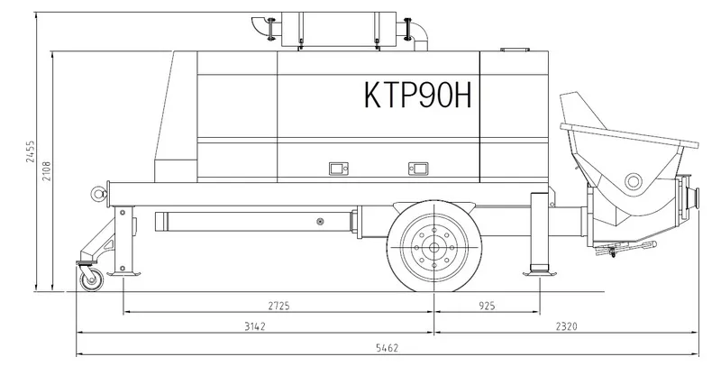 В наличии в Казахстане! Стационарный бетононасос KTP90 3