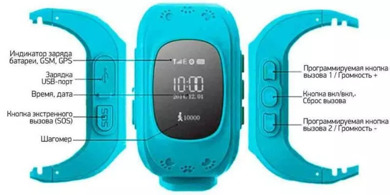 Детские смарт часы-телефон с GPS Wonlex Q50 3