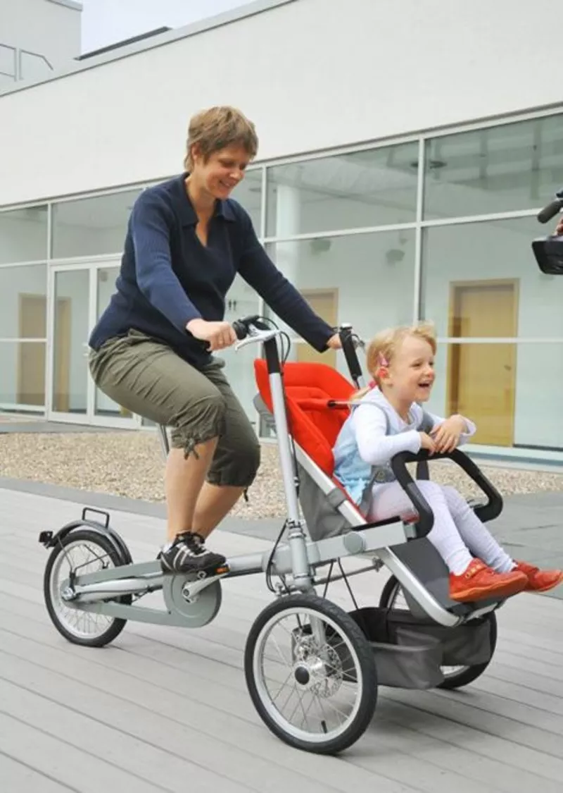Велоколяска Taga Bike. Велосипед-коляска мама и ребенок 7