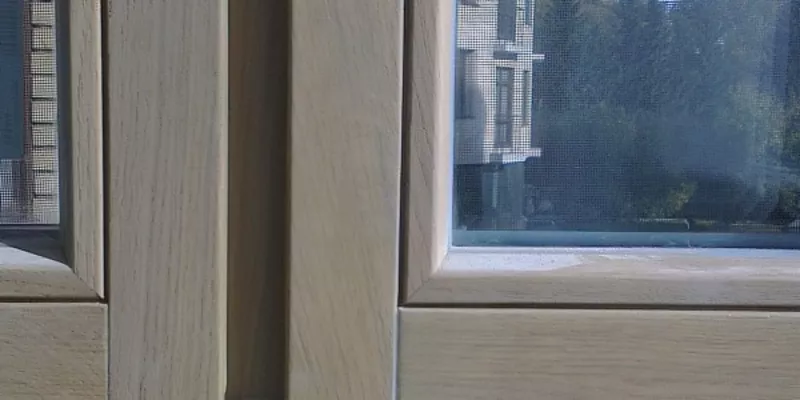 Дерево-алюминиевые окна из Лиственницы Тараз
