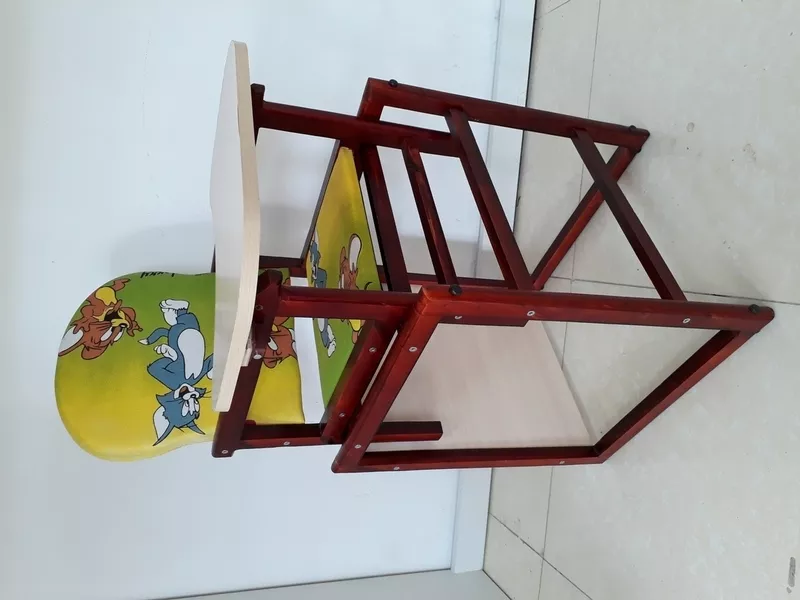 Деревянный стульчик для кормления - трансформер со скидкой/Производств 2