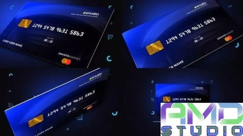 Видеоролик для визуализации пластиковых карт заказать (BANK_3)