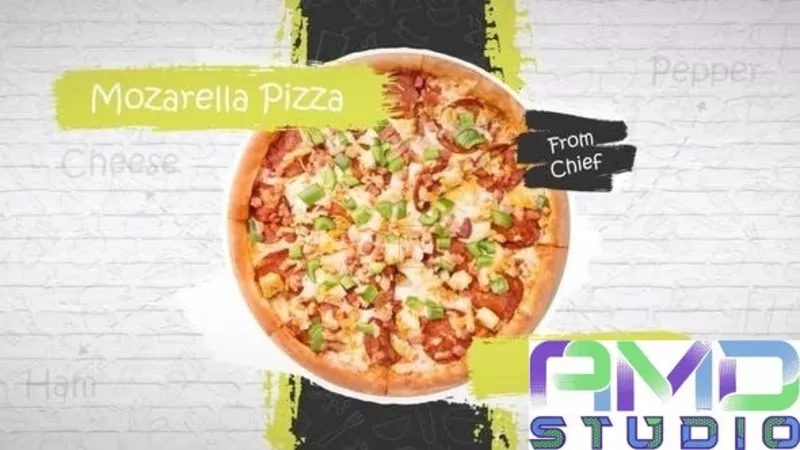 Заказать видеоролик для создания 3d модели пиццы. (FOOD_30)