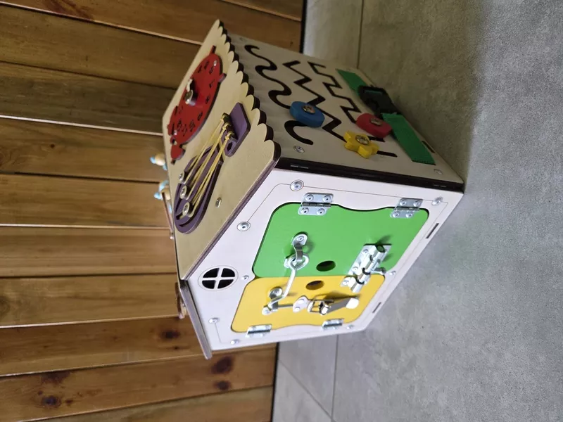 Деревянный Бизидомик Малый. Развивающая Игрушка. Бизибокс. Hand Made.