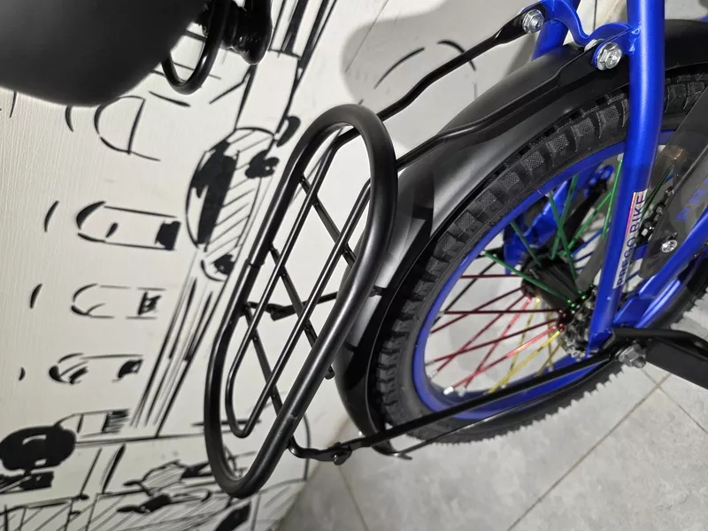 Детский Двухколесный велосипед со светом. Корзина,  багажник,  крылья 6