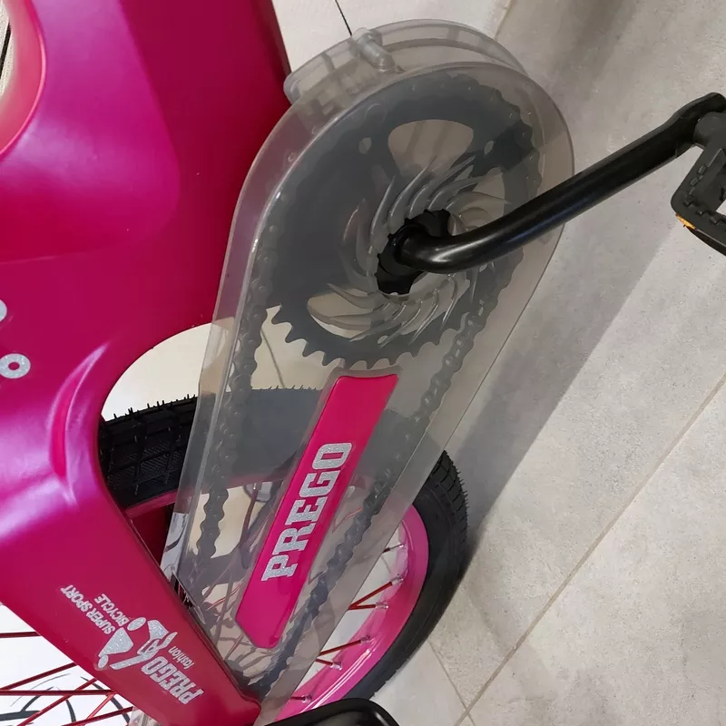 Двухколесный Розовый Детский велосипед. Размер 18