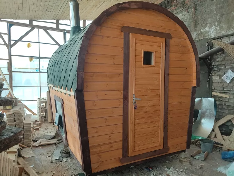 Бани-бочки под ключ от производителя! Быстро прогреваются,  компактные. 4