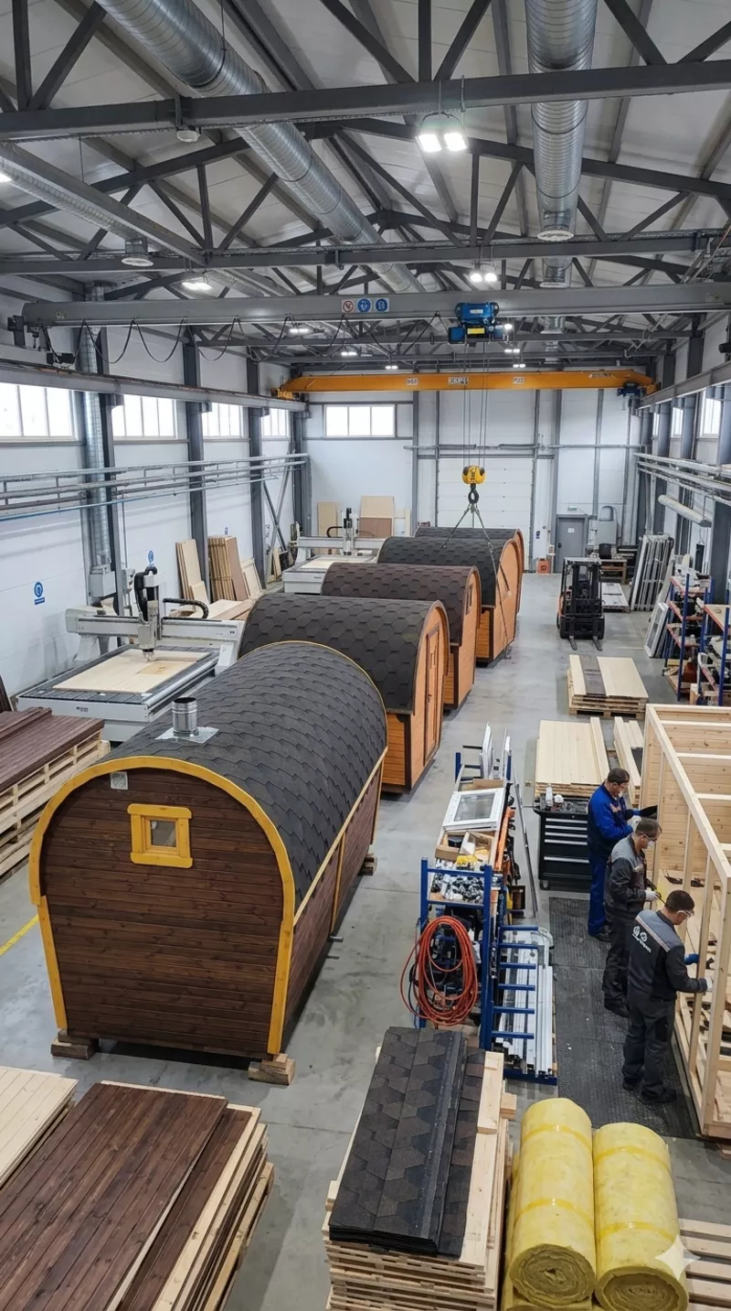 Бани-бочки под ключ от производителя! Быстро прогреваются,  компактные. 2