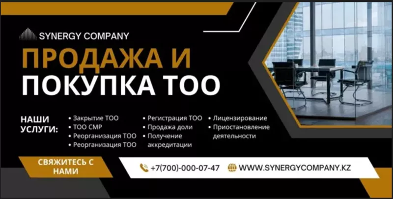 SYNERGY COMPANY - Продажа готовых ТОО по всему Казахстану (synergycomp